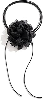 Collier ras du cou en forme de fleur de camélia, long collier