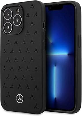 Coque de protection rigide en cuir véritable cg mobile mercedes-benz avec motif étoile