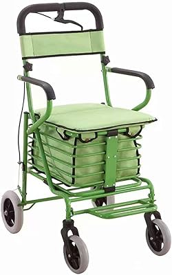 Chariot de courses automoteur pour seniors - chaise de marche pliable avec siège