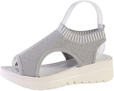 Sandales evila pour femme, sandales de marche respirantes et confortables à talons épais