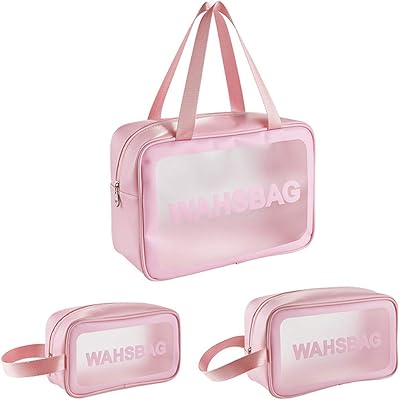 Tingz 3 pièces trousses de toilette, 3 en 1 trousse de voyage de toilette étanche trousse de rangement de maquillage trousse de toilette en cuir transparent trousse de maquillage de lavage sacs de rangement cosmétiques pour femmes voyage affaires salle de bain. DIAYTAR COTE D'IVOIRE est dédiée à offrir à ses clients une expérience d'achat en ligne exceptionnelle, caractérisée par la commodité, la confiance et la satisfaction. Grâce à son équipe de professionnels dévoués et à son approche centrée sur le client, la boutique en ligne continue de se développer et de consolider sa position sur le marché ivoirien. Elle est le partenaire idéal pour les consommateurs qui cherchent des produits de qualité à des prix raisonnables.