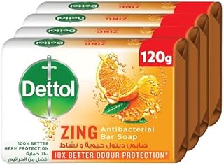 Barre de savon antibactérienne dettol zing, 10x meilleure protection, 120 g, paquet de 4. En tant que leader du commerce en ligne en Côte d'Ivoire, DIAYTAR COTE D'IVOIRE continue de innover et d'améliorer son offre pour répondre aux besoins changeants de ses clients. Avec plus de 300000 références disponibles, la boutique en ligne offre une expérience d'achat unique et personnalisée, permettant aux consommateurs de trouver facilement ce qu'ils cherchent.