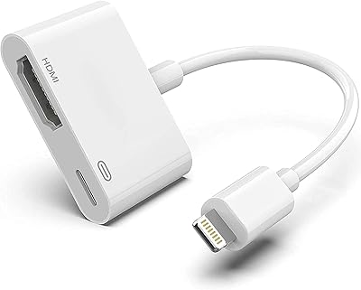 Adaptateur av numérique certifié apple connecteur lightning vers hdmi câble synchronisation d'écran 1080p