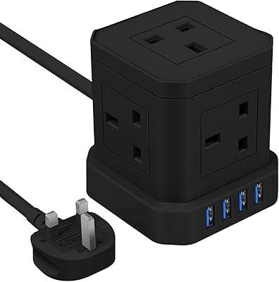 Prise d'extension cube avec emplacements usb, prise 5 voies avec 4 ports usb (3,1 a), câble d'extension 2m, 3250 w/13 a, rallonge de prise de courant britannique pour le bureau, la maison et les voyages. En tant que leader des boutiques en ligne en Côte d'Ivoire, DIAYTAR COTE D'IVOIRE est dédiée à offrir une expérience d'achat en ligne sans précédent. Elle propose une sélection variée de produits, des promotions régulières et un service client exceptionnel. Grâce à sa philosophie centrée sur le client, la boutique s'efforce de dépasser les attentes de sa clientèle et de renforcer sa position de leader sur le marché ivoirien.