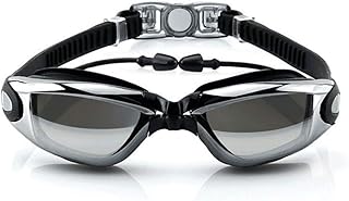Lunettes de natation imperméables piscine sangle et lentille transparente adultes