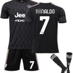 Ensemble de maillot de football forka 2021-2022 juventus away ronaldo #07, ensemble