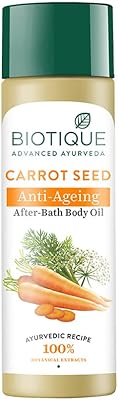 Huile corporelle après douche anti-âge aux graines de carotte bio biotique - 120