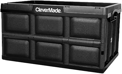Bac de rangement pliable clevermaid 32 l, noir, caisse de rangement en plastique