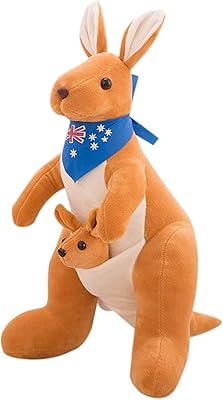 Poupée en peluche kangourou en peluche jouet à câliner pour bébés et tout-petits