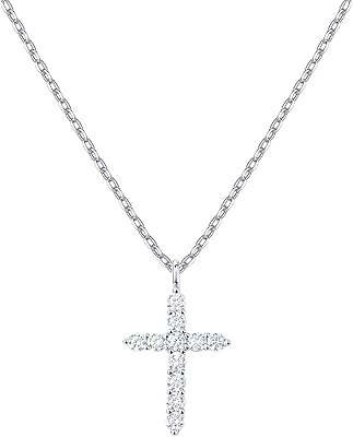 Collier croix plaqué or 14 carats pour femme | pendentif croix | colliers