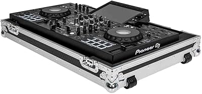 Étui à volants bas headliner avec roulettes, compatible avec xdj-rx3, noir (hl10006)