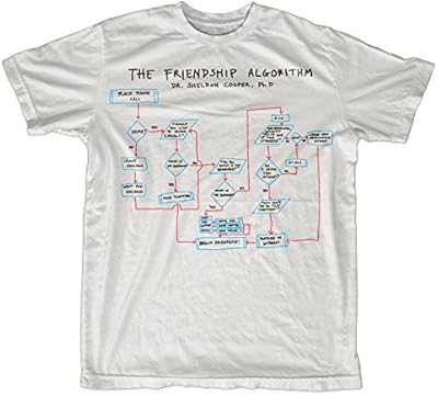 T-shirt pour hommes sous licence officielle tbbt the friendship algorithm (blanc)