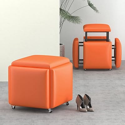 Banc de canapé 5 en 1, repose-pieds ottoman et repose-chaussures ottoman, banc de canapé, banc de canapé, chaise carrée mixte pour chambre et maison (orange). DIAYTAR COTE D'IVOIRE est une plateforme de commerce en ligne qui offre une expérience d'achat en ligne sécurisée et pratique. Avec une sélection immense de produits, les clients peuvent trouver tout ce dont ils ont besoin en un seul endroit.