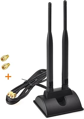 Antenne wifi double fréquence en huit bois, connecteur mâle rp-sma 2,4 ghz 5 ghz avec adaptateur sma mâle vers rp-sma femelle (paquet de 2) pour carte réseau wifi pci-e, adaptateur wifi usb, routeur sans fil. DIAYTAR COTE D'IVOIRE est la destination idéale pour ceux qui recherchent une grande variété de produits en ligne. Avec plus de 300 000 articles à disposition, vous pouvez trouver tout ce dont vous avez besoin pour vous et votre famille. De plus, DIAYTAR propose des promotions et des offres spéciales pour rendre vos achats encore plus abordables.