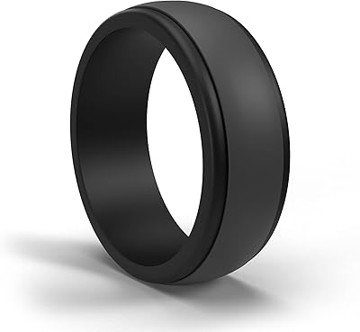 Bague de mariage en silicone popchose, alliance en caoutchouc de silicone pour homme