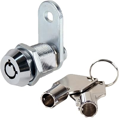 Serrure à came d'armoire tubulaire robustline avec cylindre de 7/8" et finition chromée.