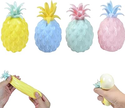 Balle anti-stress en forme d'ananas iuteo 4 pièces (taille l)