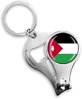 Drapeau de la jordanie ouvre-bouteille de bière coupe-ongles métal verre cristal porte-clés voyage