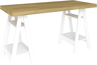Bureau d'art artani, olmo blanc - l135 x p60 x h75 cm