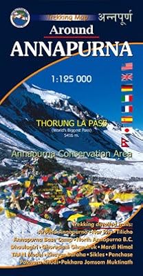 Autour de l'annapurna 1:125000-carte du népal