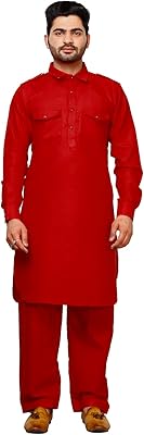 Ensemble pathani kurta en coton pour hommes, développeur de style pro-ethnique, robe