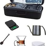 Ensemble cafetière 7 pièces avec sac de transport portable (coffret cadeau café)
