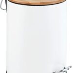 Poubelle à pédale winco tortona, 3 litres, blanc mat