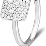Bague en argent sterling 925 avec cristal transparent pour hommes, bagues cool