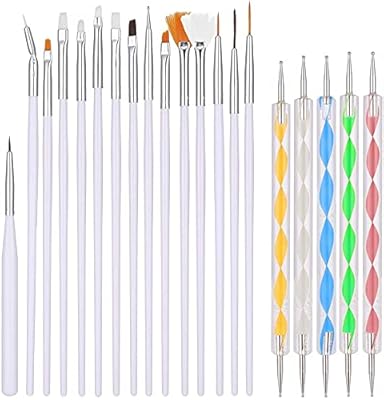 Ensemble de 20 stylos pour vernis à ongles, comprenant 15 pinceaux pour vernis à ongles, 5 stylos à points, blanc (blanc). La boutique en ligne DIAYTAR COTE D'IVOIRE propose une large gamme de produits à des prix compétitifs, avec plus de 300 000 références disponibles. Les clients peuvent profiter d'une expérience d'achat en ligne sécurisée et fiable, avec une livraison rapide et un service client de haute qualité. DIAYTAR COTE D'IVOIRE est la référence incontournable pour les ivoiriens qui cherchent à acheter en ligne.