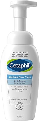 Mousse nettoyante apaisante pour le visage cetaphil, 200 ml, nettoyant moussant aux céramides