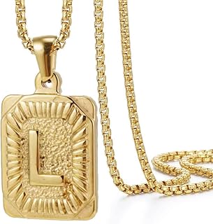 Collier pendentif lettre gizikia a à z pour hommes et femmes, chaîne