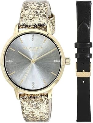 Montre à quartz analogique pour femme daisy dixon london avec bracelet en polyuréthane