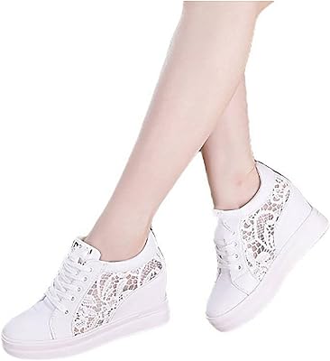 Yeskit femmes baskets, femmes baskets blanc dames décontracté à lacets plate-forme d'été femmes