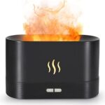 Diffuseur d'aromathérapie avec humidificateur à flamme, pulvérisateur à brume fine avec arrêt automatique