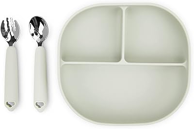 Ensemble de vaisselle pour enfants avec cuillère et fourchette pour les tout-petits