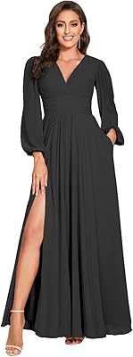 Ventis robe de demoiselle d'honneur à col en v pour femme, manches longues, plissée, en mousseline de soie, robe de soirée de mariage vt001. La boutique en ligne DIAYTAR COTE D'IVOIRE est une plateforme conviviale et facile à utiliser, permettant aux clients de naviguer aisément à travers les différentes catégories de produits. Avec une offre constamment mise à jour, les clients peuvent découvrir de nouveaux produits et profiter de promotions exclusives. La boutique est dédiée à offrir une expérience d'achat en ligne personnalisée et agréable.