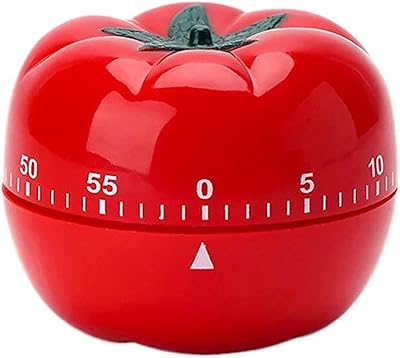 Minuterie de cuisine manuelle, alarme rotative mécanique avec 60 minutes de cuisson (tomate)