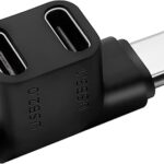 Adaptateur usb c nalakal, type c vers 2 usb 3.1 usb c pd100w