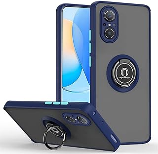 Huawei nova 9se coque rigide mate en pc avec anneau de support