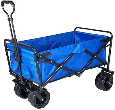 Chariot de camping pliant sunrise, chariot de plage robuste, chariot d'épicerie pliable de grande capacité pour jardin extérieur, sports, camping, pique-nique (bleu, nouveau développé). DIAYTAR COTE D'IVOIRE, leader du commerce en ligne en Côte d'Ivoire, propose une sélection impressionnante de plus de 300 000 références pour répondre à tous vos besoins. Vous trouverez tout ce dont vous avez besoin, des produits de haute technologie aux produits frais et aux articles de mode. Une expérience de shopping unique et pratique vous attend.