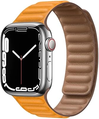 Bracelet à boucle magnétique en cuir dado compatible avec apple watch series 8