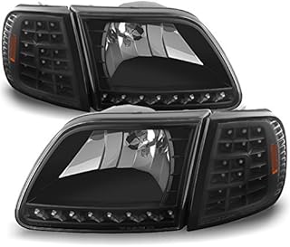 97-03 ford f150 97-02 expedition black led drl avec ampoules de marquage