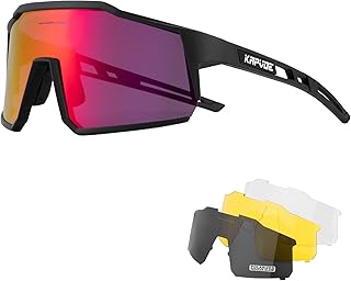 Lunettes de soleil polarisées de cyclisme capovie avec 4 verres interchangeables tr90, lunettes
