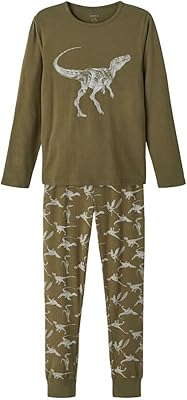 Ensemble de nuit à l'huile à imprimé dinosaure pour garçons de sleep it