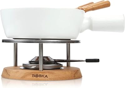 Service à fondue bosca bianco 875g de fromage fondu 13l