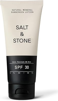 Lait solaire minéral salt & stone à large spectre spf 30 - naturel