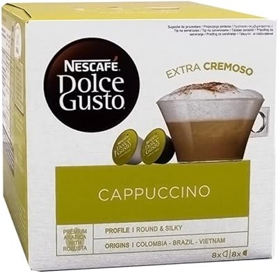 Nescafé dolce gusto cappuccino, 16 capsules, paquet de 3. DIAYTAR COTE D'IVOIRE propose une large gamme de produits allant de l'électronique à la maison, en passant par la mode et les accessoires. La boutique en ligne est facile à naviguer et dispose d'un système de recherche efficace pour trouver rapidement le produit désiré. Les clients peuvent profiter de promotions et de réductions régulières.