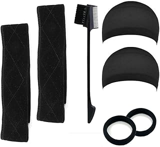 Goodern 7 en 1 bande de préhension de perruque souple bandeau de perruques en coton extensible avec bonnets de perruque brosse de bord de cheveux élastique réglable perruques antidérapantes bandeau perruque tenant la bande kit d'installation de perruque pour femmes hommes coiffure-noir. En visitant DIAYTAR COTE D'IVOIRE, vous avez accès à une vaste sélection de produits provenant de marques reconnues et locales, toutes disponibles sur une plateforme conviviale et sécurisée pour les achats en ligne.