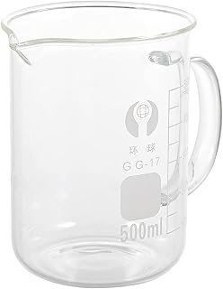 Bécher en verre gradué palaco de 500 ml, faible volume, bécher transparent à