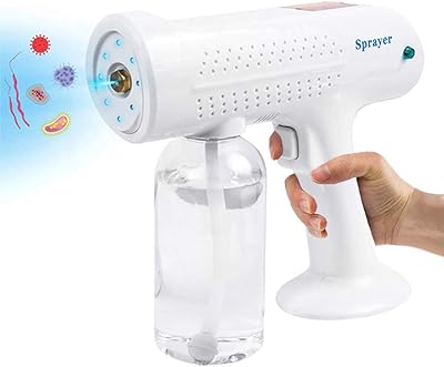 Pulvérisateur brumisateur ulv 500 ml, pistolet de désinfection à vapeur nano bleu clair